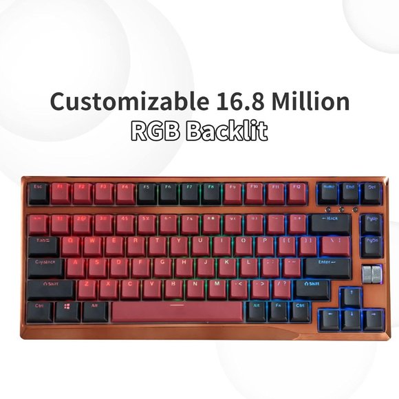 Taiahiro Retro Mechanical Bluetooth Keyboard - Model: 980-BLU-GOL - Picture 3 of 4